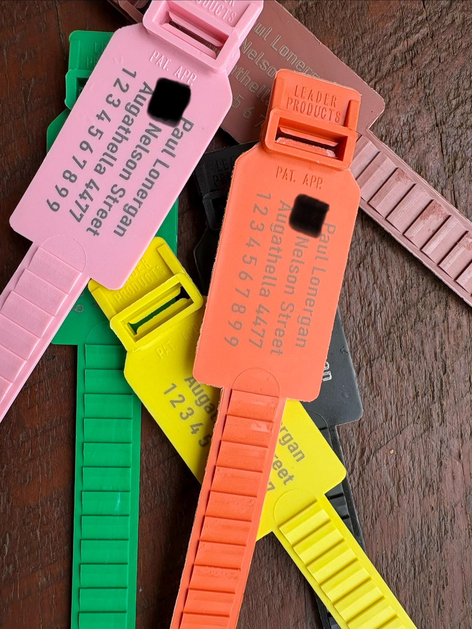 Fishing gear Tag - identification tag (Zip Tie Tag)