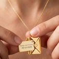 Personalised Envelope Locket Necklace