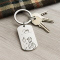 Personalised Photo Engraved Keychain