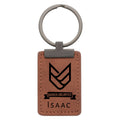 Rawhide Keychain with Metal