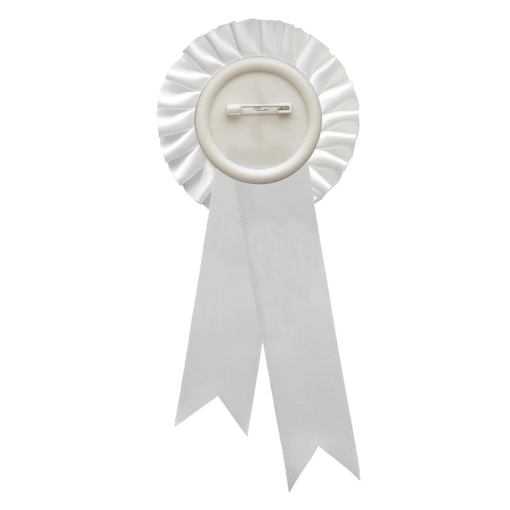 White Rosette w/ Clip