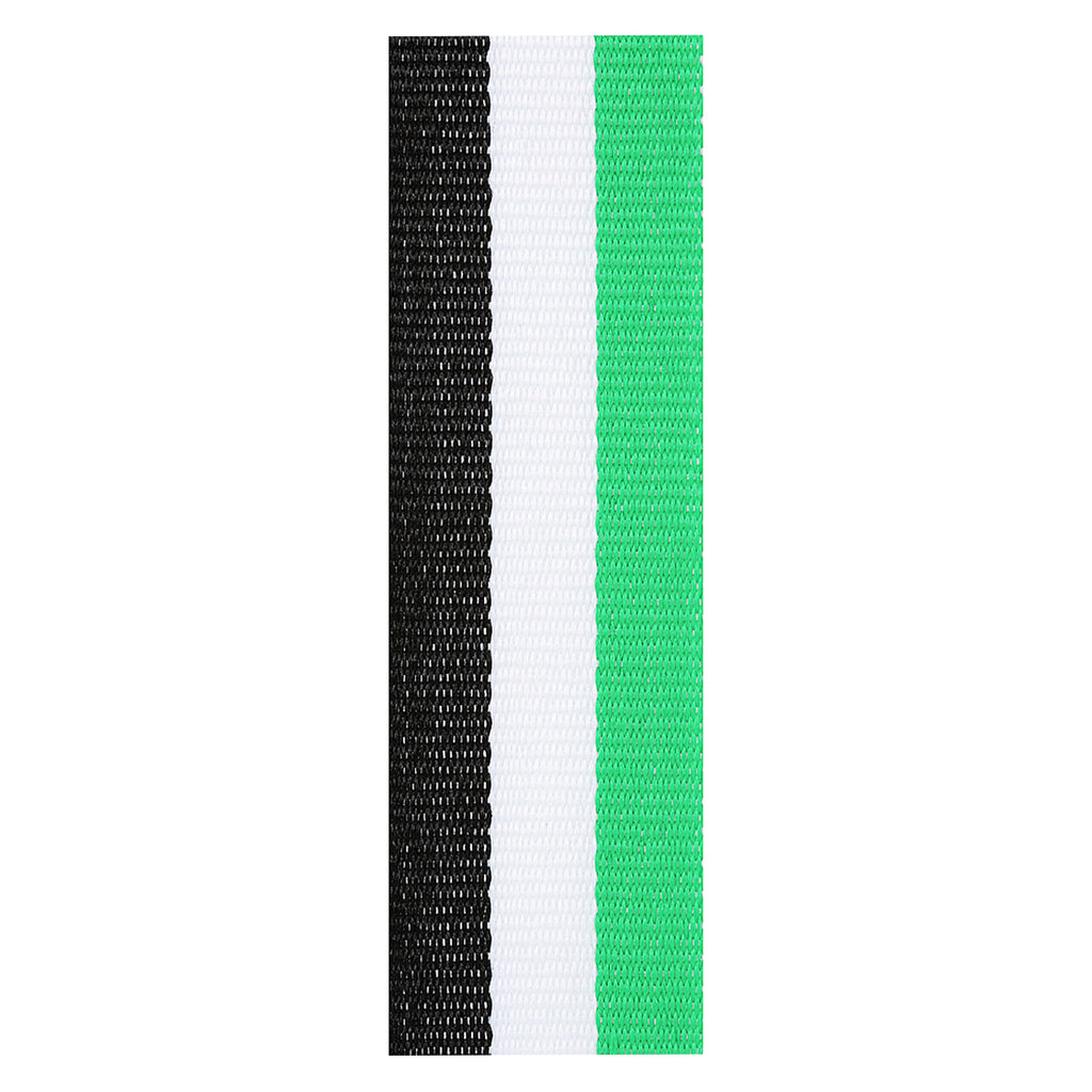 Green / White / Black Ribbon