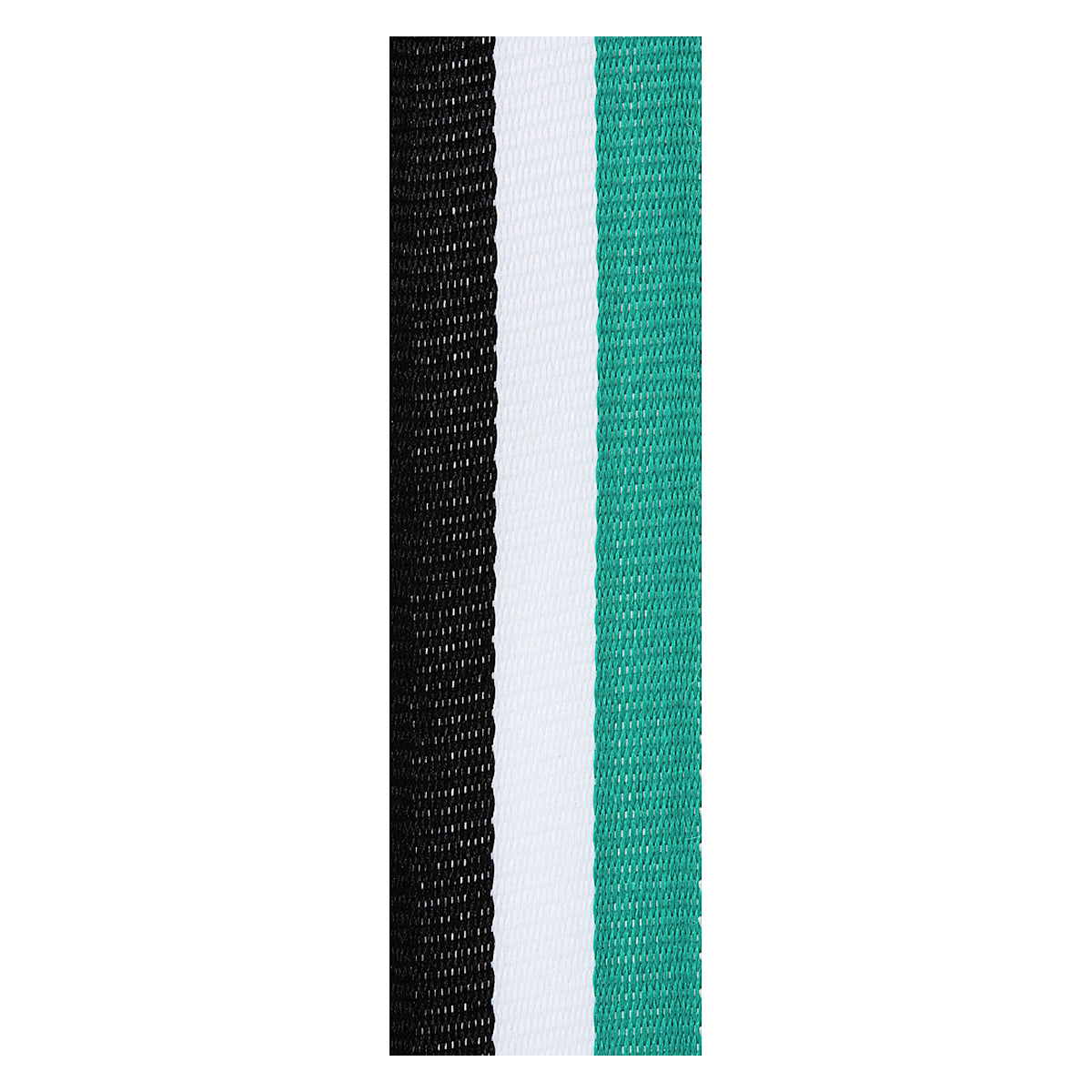 Teal / White / Black Ribbon
